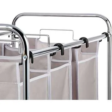 Amazon Basics Grey 3-Piece Laundry Bag Sorter Basket