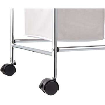 Amazon Basics 3 Piece Rectangular Laundry Bag Hamper Sorter Basket, Gray