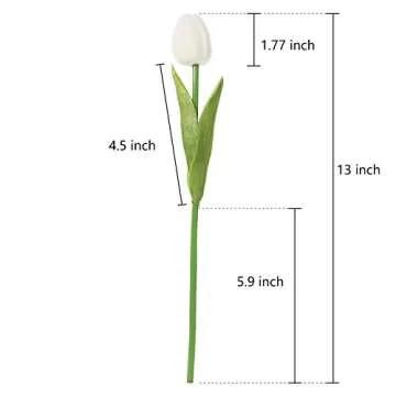 EZFLOWERY 30 Artificial Tulips Real Touch Flower Bouquet