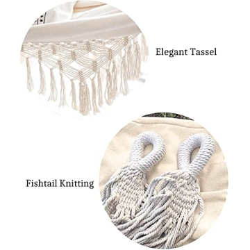 Xuanmuque Double Boho Macrame Hammock with Tassels