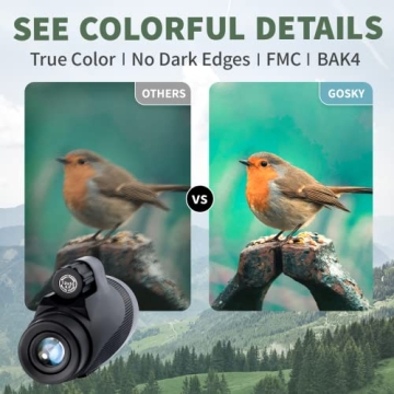 Gosky Titan 12X50 Monocular with Smartphone Holder