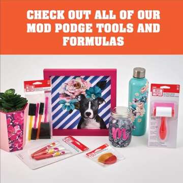 Mod Podge Gold Brush Applicator 4-Inch, 12917 Taklon, 1 Pack