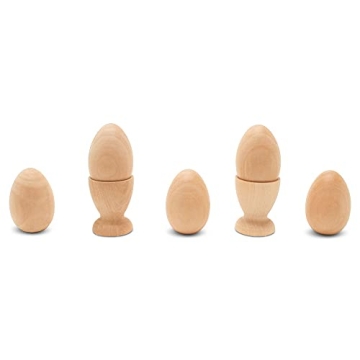 Woodpeckers Wooden Egg Holder Set for Easter Crafts