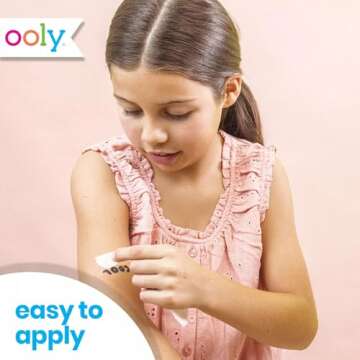 Ooly 50 Temporary Tattoos For Kids, Safe & Non-Toxic Temporary Tattoo, Party Favors for Kids 4-8, Great Goodie Bag Stuffers & Fun Birthday Decorations - Mermaid Magic