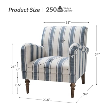 HULALA HOME Stylish Modern Accent Chair for Living Room