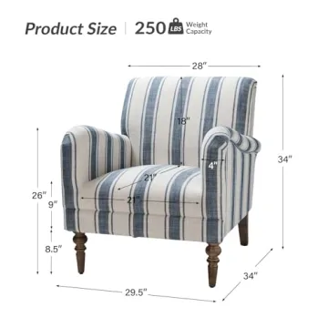 HULALA HOME Stylish Modern Accent Chair for Living Room