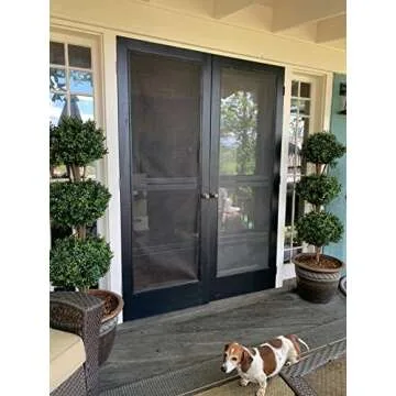 Two 56 Inch Artificial Boxwood Triple Ball Trees Potted