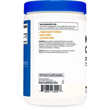 Nutricost Magnesium Citrate Powder (Unflavored, 500 Gram)