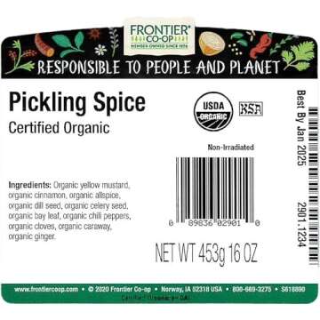 Frontier Co-op Organic Pickling Spice 1lb