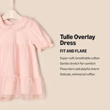 Amazon Essentials x Sofia Grainge Baby Girls' Tulle Dress, Light Pink, 24 Months