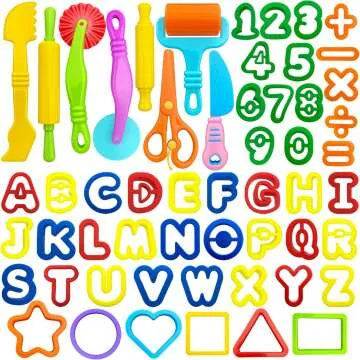 Playdough Tools Set - 55 PCS for Kids' Creativity