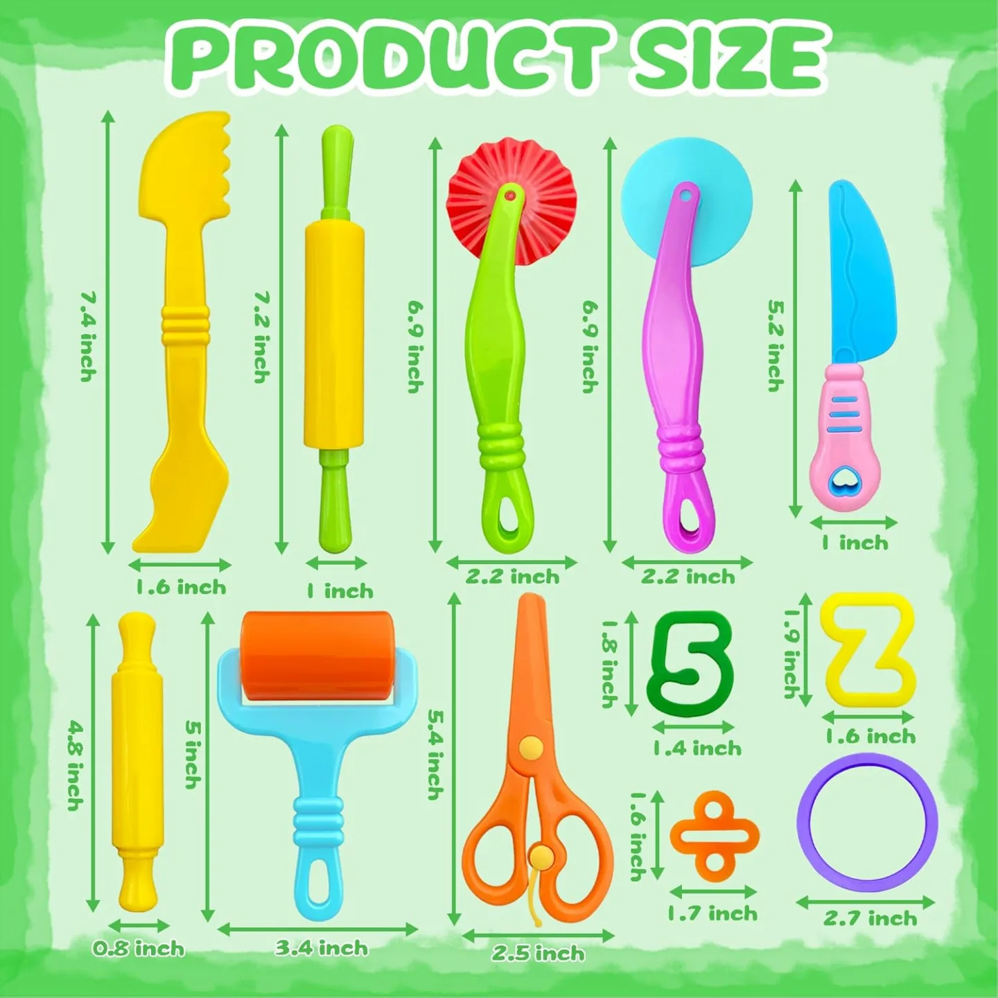 Playdough Tools Set - 55 PCS for Kids' Creativity