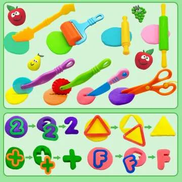 Playdough Tools Set - 55 PCS for Kids' Creativity