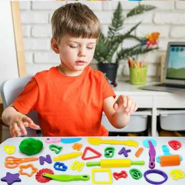 Playdough Tools Set - 55 PCS for Kids' Creativity