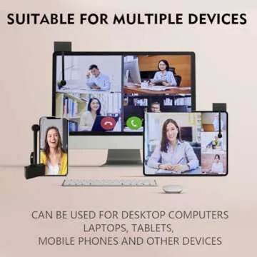 Yalegelee 4K Webcam, Plug and Play Web Camera, Fast AutoFocus Webcam, PC Camera, USB Web Camera, Meeting Camera with Microphone for Zoom Meeting Skype Teams Twitch Conferencing and Video Call