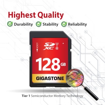 GIGASTONE 128GB High-Speed SD Card for Photographers
