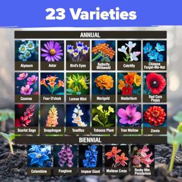 HOME GROWN Wildflower Seeds - 134,000 Pure Seed Mix