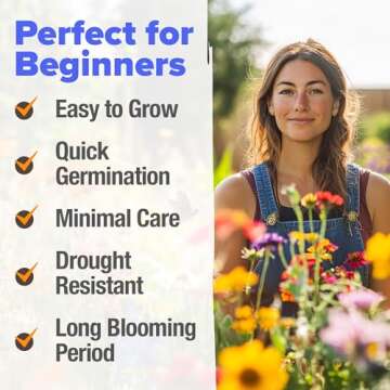 HOME GROWN Wildflower Seeds - 134,000 Pure Seed Mix