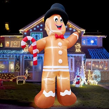 Giant 12 Foot Inflatable Gingerbread Man for Christmas