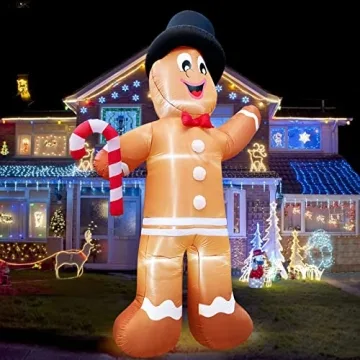 Giant 12 Foot Inflatable Gingerbread Man for Christmas