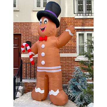 Giant 12 Foot Inflatable Gingerbread Man for Christmas