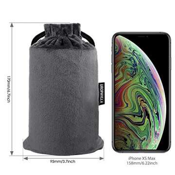 UROPHYLLA Inflatable Travel Pillow, Soft Velvet Inflatable Neck Pillow for Traveling, Airplanes, Tra...