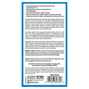 STAR BRITE Sea Safe Boat Wash - Super Concentrated - Instantly Remove Dirt, Grime, Salt Deposits & More Without Removing Wax or Polish 32 Oz (089732PW)