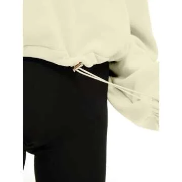 AUTOMET Quarter Zip Pullover Womens Oversized Sweatshirt Half Zip Cropped Hoodies Crewneck Long Sleeve Sweaters Fall Outfits 2024 Teen Girls Y2K Clothes Apricot