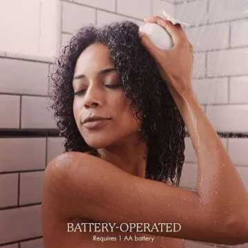 Vitagoods Scalp Massaging Shampoo Brush - Handheld Vibrating Massager, Water-Resistant Device - Purple