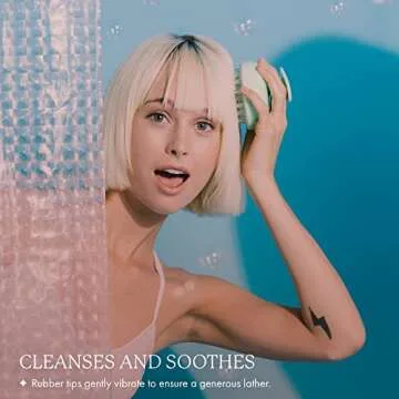 Vitagoods Scalp Massaging Shampoo Brush - Handheld Vibrating Massager, Water-Resistant Device - Purple