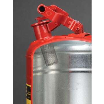 Justrite 5 Gallon Safety Gas Can with Flame Arrester