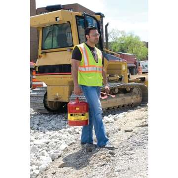 Justrite 5 Gallon Safety Gas Can with Flame Arrester