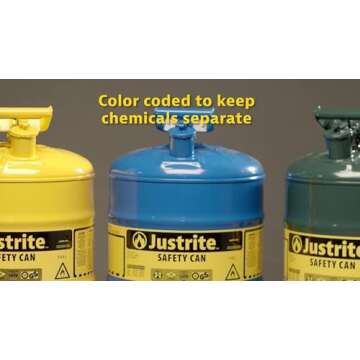Justrite 5 Gallon Safety Gas Can with Flame Arrester