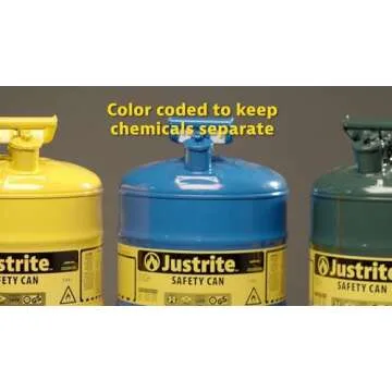 Justrite 5 Gallon Safety Gas Can with Flame Arrester