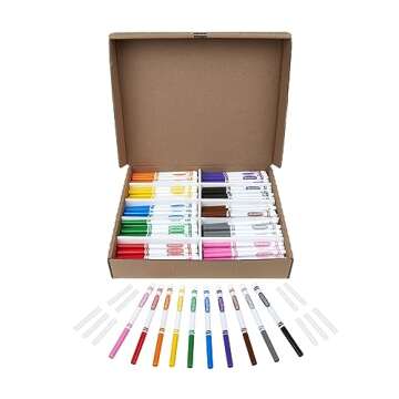 Crayola Fine Line Markers Classpack (200ct), Markers for Kids, Teacher Classroom Must Have, Back to ...