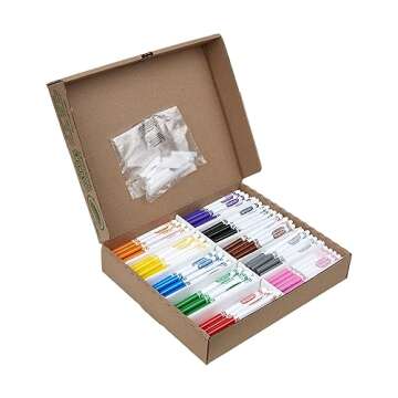 Crayola Fine Line Markers Classpack (200ct), Markers for Kids, Teacher Classroom Must Have, Back to School, Bulk Markers For School