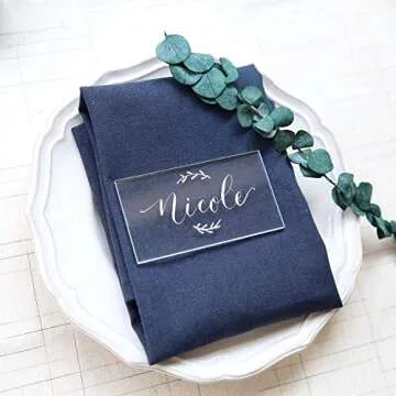 Clear Acrylic Place Cards for Events - 20 Count Easy Use