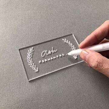 Clear Acrylic Place Cards for Events - 20 Count Easy Use