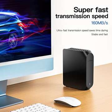 UnionSine 10TB External Hard Drive - Compact & Fast Storage