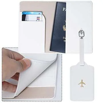 Stylish Passport Holder and Luggage Tag Set for Travel