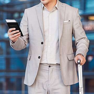 2 Pieces Passport Wallets Holder+2 Pieces Luggage Tags Passport Covers Travel Luggage Tags Suitcase Tag for Couples Wedding Bridal Shower Gift (White,Black)