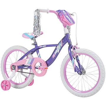 Vibrant Purple Huffy Kids 12/16 Inch Bike with Streamers for Ages 4-6