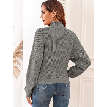 ZAFUL Women's Cropped Turtleneck Sweater - Stylish & Comfy