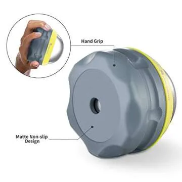 MIRASON Massage Ball Ice Roller Cold Therapy Cryosphere Deep Tissue Manual Massage Ball Stay Cold or Hot for Sore Muscle Relief, Shin Splints, Sore Shoulders, Knee, Foot Recovery Ice Pack (Yellow)