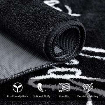 Get Naked Bath Mats Black Bathroom Rugs for Bathtub Funny Bathroom Decor Cute Plush Bathtub Mat Water Absorbent Non Slip Bath Mat