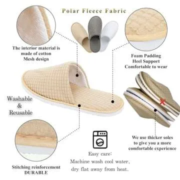 OSTADARRA Spa Slippers - Non Slip Comfortable Slippers