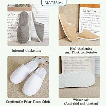 OSTADARRA Spa Slippers - Non Slip Comfortable Slippers