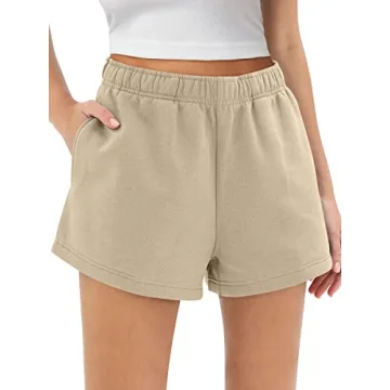 AUTOMET Women's Comfy Athletic Sweat Shorts - Trendy Summer & Workout Essential 2025