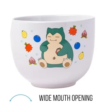 Snorlax Ceramic Ramen Bowl with Chopsticks, 20oz