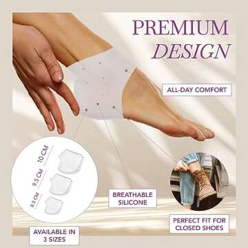 Ballotte Gel Heel Pads for Plantar Fasciitis Relief